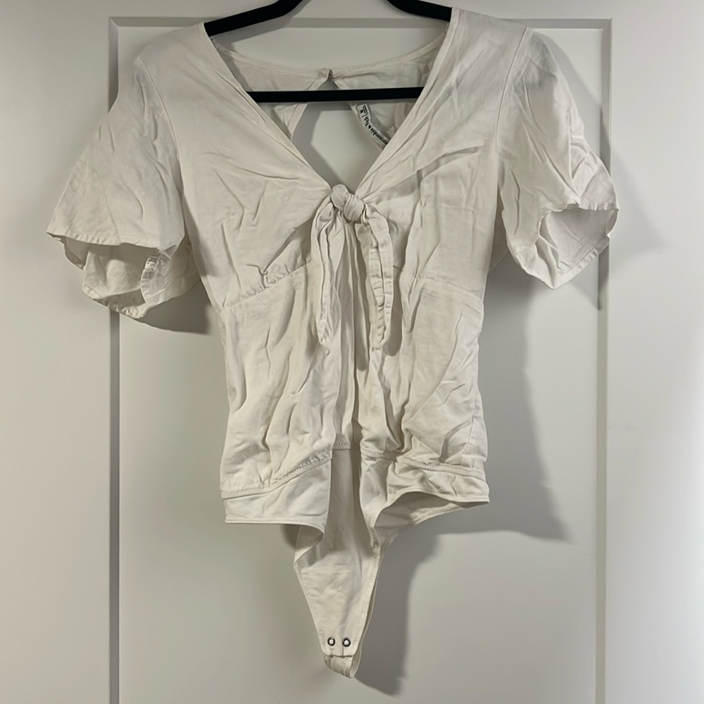 A&F Flowy White Top